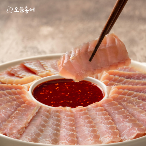 [오늘홍어] 프리미엄 흑산도 삭힌 홍어회, 1개, 중간삭힘 1kg