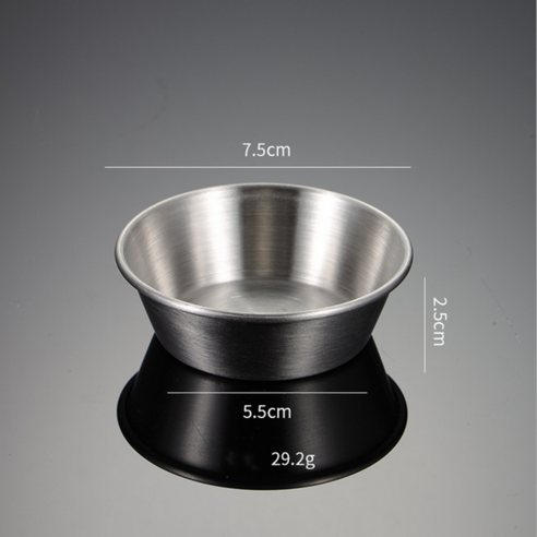 1pc 스테인리스 그릇 간장 접시 디저트 접시 주방 소스 작은 접시 딥 레이 조미료 접시 높은 qaulity를 선택하기위한 두 가지 크기, 7.5cm diam