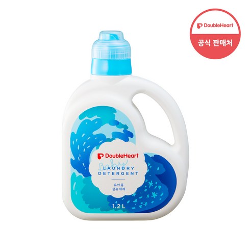 더블하트 유아용 섬유세제 1.2L, 1200ml, 4개