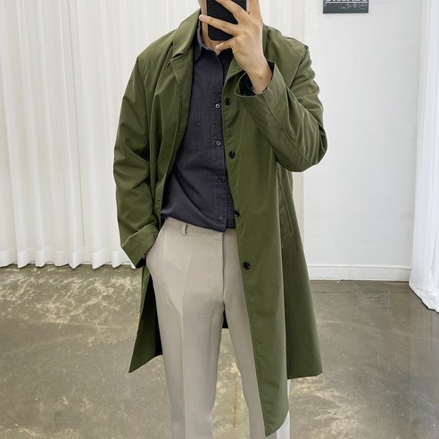 아도르클래식 이븐 3컬러 봄 가을 심플 데일리 세미 오버핏 코트