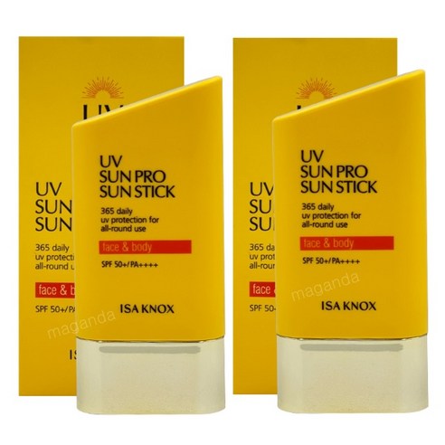 이자녹스 유브이 선프로 365 점보 선스틱 페이스 앤 바디겸용 SPF50+ PA++++, 30g, 2개