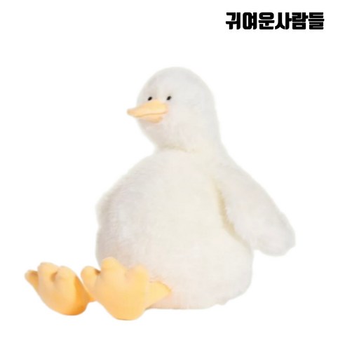 오리 애착인형 청둥오리 봉제인형 쿠션, 화이트, 45cm