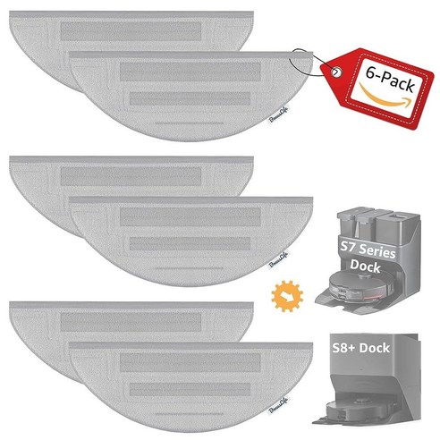 Bonus Life Roborock S8 Pro Ultra S8 시리즈 로봇 진공 교체 대걸레 천 6팩 로봇 진공 패드 118180 로봇청소기