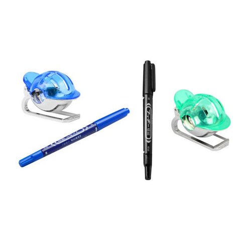 2pcs 골프 볼 라인 마커 서랍 라이너 정렬 도구 스텐실 골퍼 선물, 그린 &amp; 블루, 설명, 플라스틱