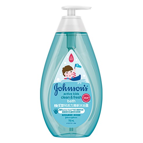 존슨즈베이비 액티브 키즈 클린 프레시 바스 바디 클렌저, 1개, 750ml