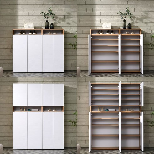 공간을 돋보이게 해주는 모던 심플 디자인의 하이델 문있는 현관 신발장