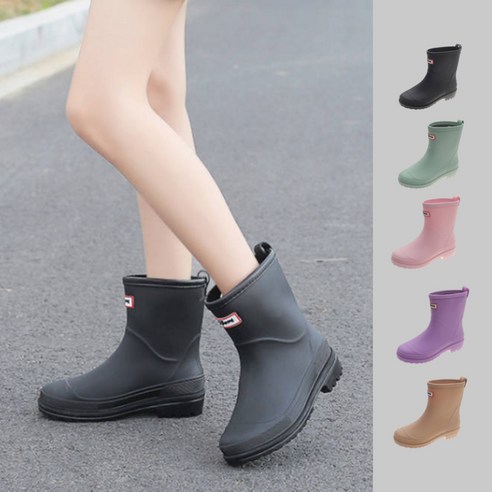 바잉바잉 여성용 패션숏레인부츠 미끄럼방지