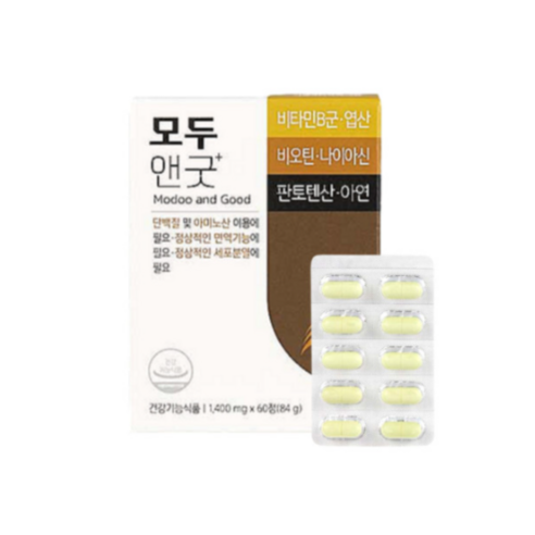 유유제약 모두앤굿 1 400mg x 60정 모앤굿 리뉴얼, 1개