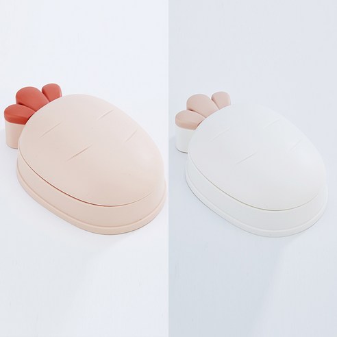 가정용 뚜껑이있는 창조적 인 비누 상자 성격, 2 분홍색과 흰색