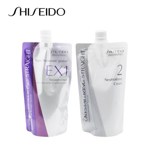 시세이도 크리스탈라이징 스트레이트 매직약 EX 강한곱슬모발용 1제 400g + 2제 400g, 1세트, 400ml