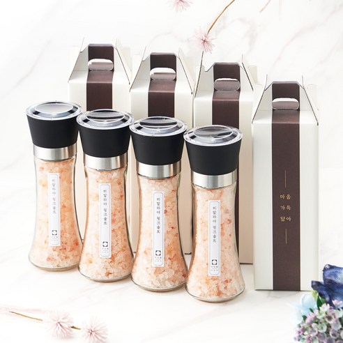 여섯별 히말라야 핑크솔트 그라인더 세트: 특별한 감사의 마음을 전하는 섬세한 선물 히말라야핑크소금