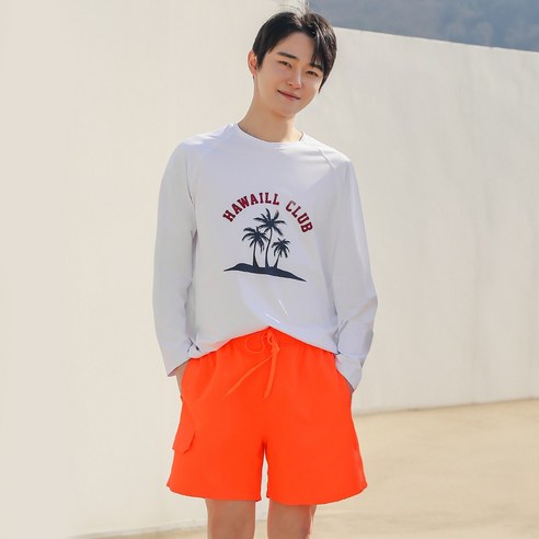 베라프 하와이 긴팔 커플 래쉬가드 상의