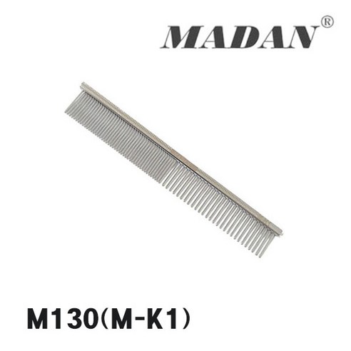 마단 콤 미니콤 130 Comb 일자빗 소형견 페이스콤 파인/코스 미니콤, 1개, Silver
