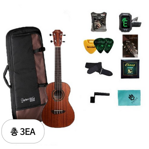 고퍼우드 우쿨렐레 U100C (M), 콘서트, 3개