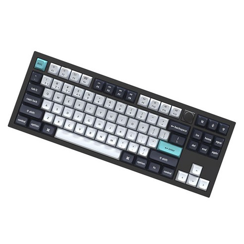 키크론 Q3맥스 3가지 모드 RGB 핫스왑 맞춤형 기계식 키보드, 블랙, M3(갈축), 텐키리스