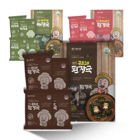 양양의 농부 뚝딱 즉석국 3종세트 (곤드레 얼큰시래기 우거지된장국), 50g