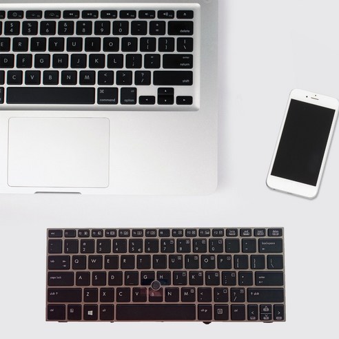 백라이트 실버 프레임 미국 레이아웃 키보드