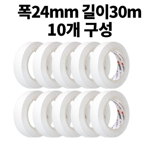 엠파이어 양면테이프 24mm x 30m, 화이트 반투명, 10개입