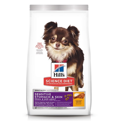 힐스 사이언스 다이어트 강아지 어덜트 센서티브 스토막 앤 스킨 스몰앤미니 치킨 6.8kg, 단품