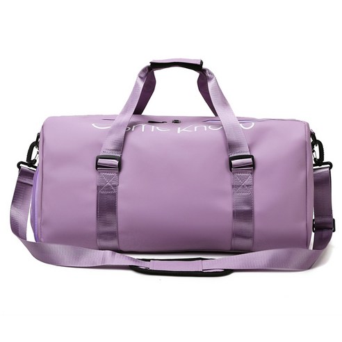 단거리 휴대용 여행 가방 건식 및 습식 분리 대용량 숄더백 스포츠 피트니스 가방 트렌드 비스듬한 크로스 대형 가방, 보라색, 한 사이즈