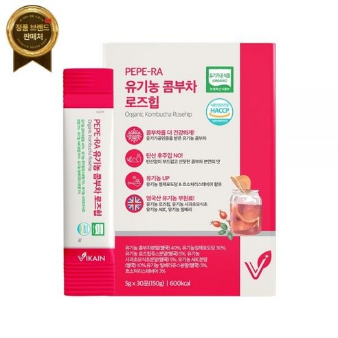 비카인 유기농 콤부차 로즈힙 [원산지:상세설명에 표시], 1개, 30개입