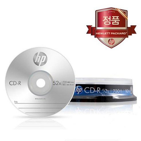 HP CD-R 10장 케이크 700MB 52X 공CD/공시디/공씨디 케이스, HP CD-R 700MB 12x 프로그램설치cd룸 Best Top5