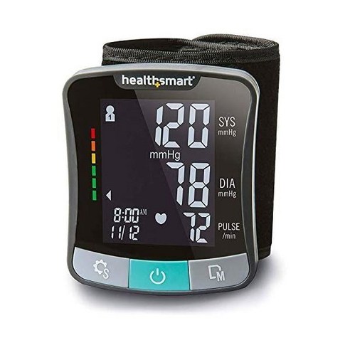 손목혈압계 HealthSmart Digital Premium Wrist Blood Pressure Monitor with Cuff That Measures Pulse Heartbe, Wrist_Premium