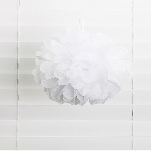 피플스파티 파티 꽃볼 25cm 6p, 화이트