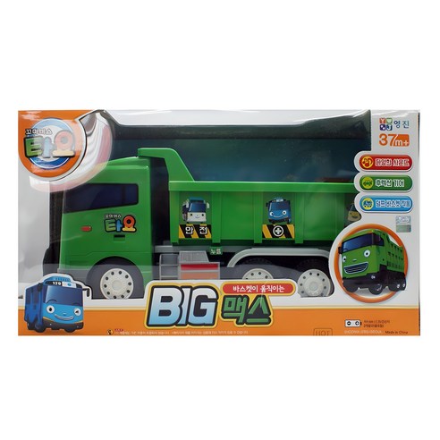 타요 BIG 맥스 꼬마버스 작동완구, 혼합색상, 1개