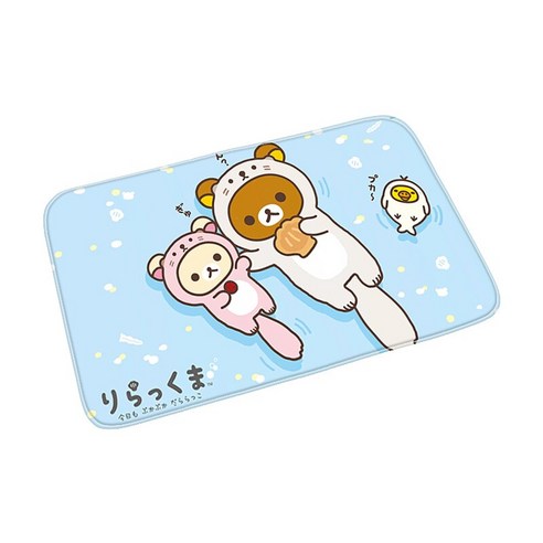 환영 입구 비-슬립 개 고양이 카펫 주방 매트 현대 만화 Rilakkuma 층 매트 홈 장식 복도 발코니 문 매트, 40센치메터x60센치메터, New000510