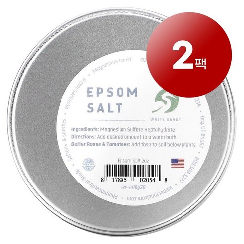 White Egret 엡솜 솔트 목욕 소금 57g 1팩, 2팩
