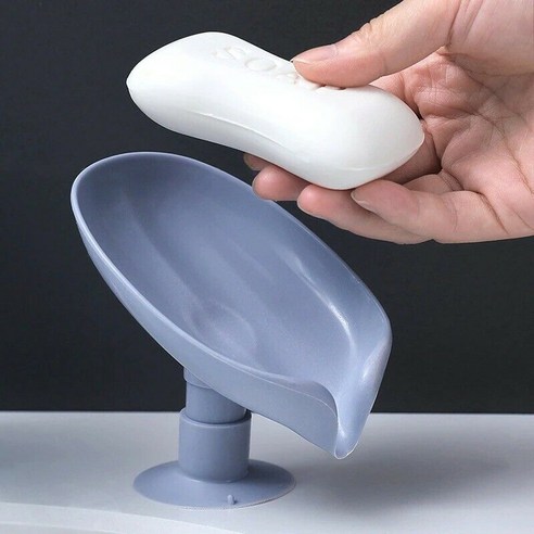 Leaf Shape Soap Box Drain Soap Holder Box Bathroom Shower sponge Storage Plate 잎 모양 비누 상자 배수 비누 홀더 상, {"크기":"옵션1"}, 보여진 바와 같이