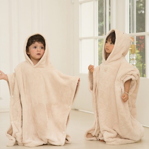 포근한 행복을 감싸 안는 베베코지 유아 아기 목욕 가운