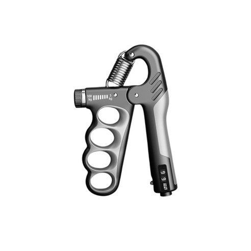 Ez2mk G19 홈피트니스 강도조절 프리미엄 손 악력기, 그레이, 1개