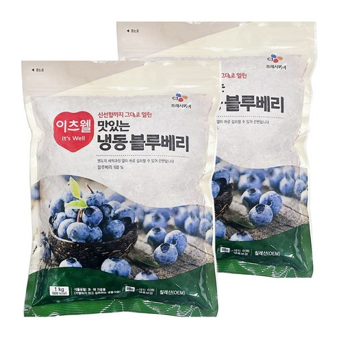 CJ프레시웨이 냉동 블루베리 1kg, 2개