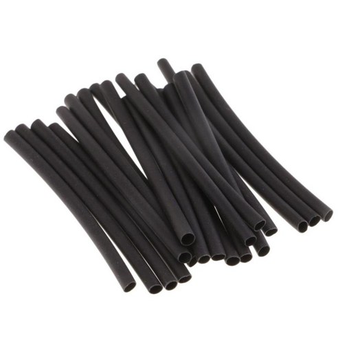 20pcs 비바람에 견디는 고무 열 수축 슬리브 튜브 튜브 구색 키트, 블랙