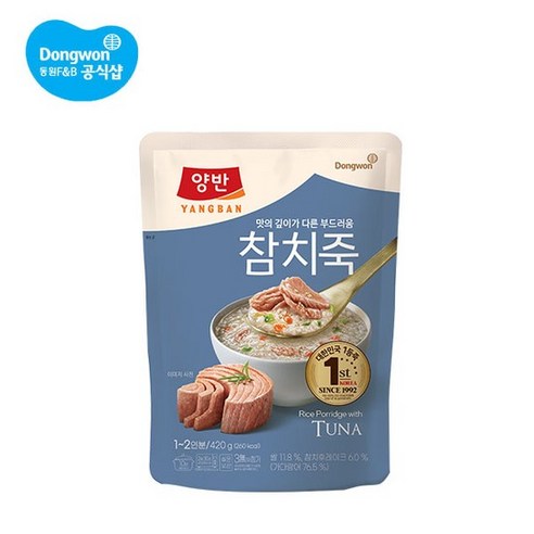 양반 참치죽 420g10개[파우치], 420g, 10개
