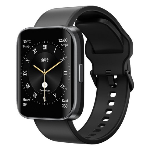 QCY 어반 GS 스마트 워치 S9, 실버 프로스트 그레이, 4.95cm