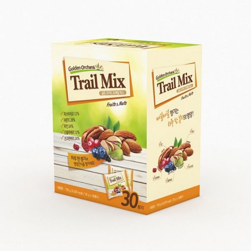 코스트코 직배송으로 골든 오차드 트레일 믹스 750g (25g x 30개) 2박스/60개 구매 가능 코스트코 직배송으로 골든 오차드 트레일 믹스 750g (25g x 30개) 2박스/60개 구매 가능
