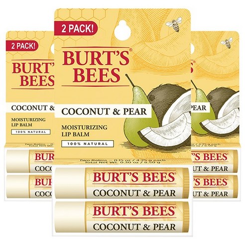 버츠비 모이스처라이징 립 밤, Coconut & Pear, 6개입