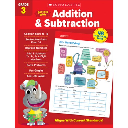 (영문도서) Scholastic Success with Addition & Subtraction Grade 3 Paperback, Scholastic Teaching Resources, English, 9781338798302