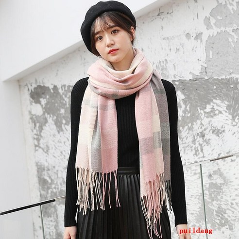 스카프 숙녀 가을과 겨울 따뜻한 스카프 목도리 긴 격자 무늬 스카프