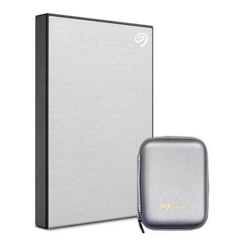 씨게이트 ONE TOUCH HDD 외장하드 + 파우치, Silver, 1TB