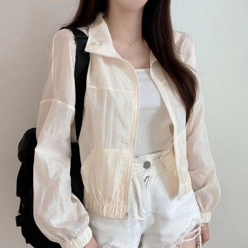 쪼예 간절기 바스락 밴딩 집업 바람막이