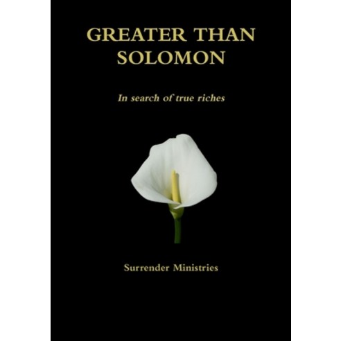 (영문도서) Greater Than Solomon Paperback, Lulu.com, English, 9781291895469