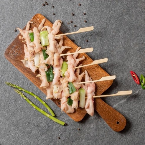 국내산 캠핑 간식 술안주 파 닭발꼬치 5꼬치 250g, 5개, 50g
