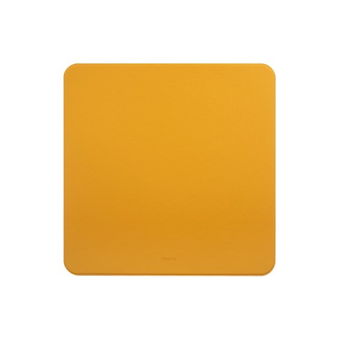 FENICE 조약돌 가죽 마우스 패드, SQUARE YELLOW, 1개