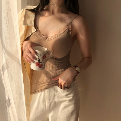 KORELAN기모 레이스 민소매 나시