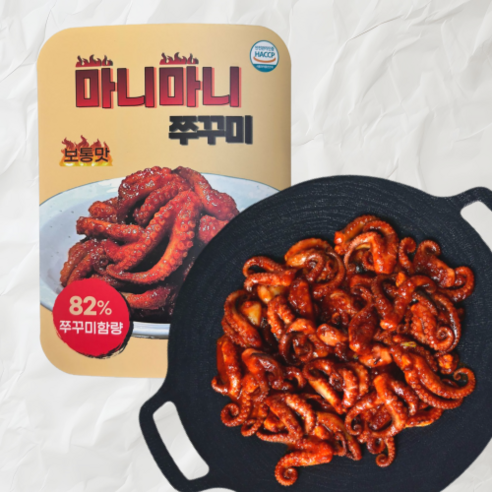 마니마니 양념 쭈꾸미 볶음 300g/500g 저녁 메뉴 캠핑 음식 요리, 보통맛500g, 1개