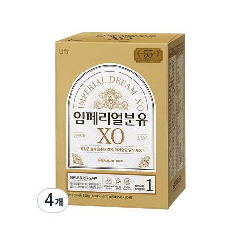 임페리얼XO 스틱분유 1단계 0~6개월 280g, 20개입, 4개 20개입 × 4개, 개당 수량 × 수량 섬네일